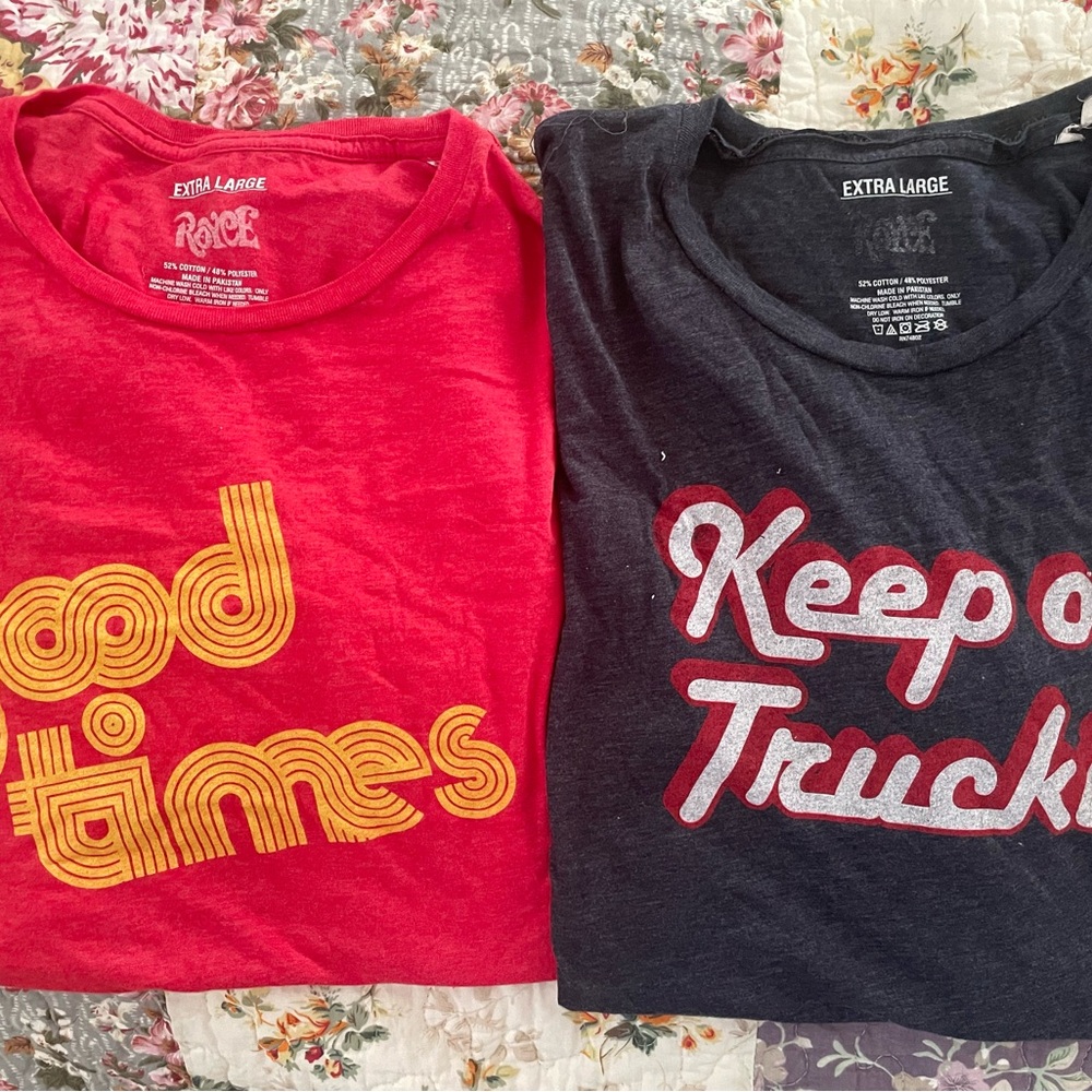 2 for 1 vintage inspired t shirts